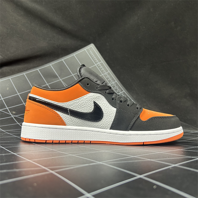 Women Running Weapon Air Jordan 1 Black/White/Orange Shoes 532